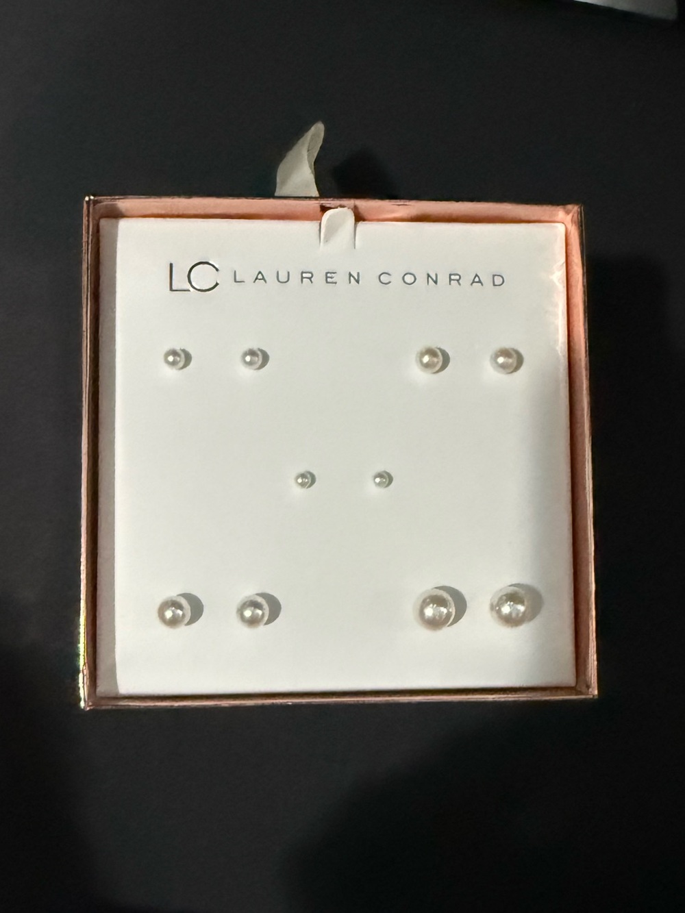 LC Lauren Conrad White Pearl Stud Earring Set - Multi Pair
